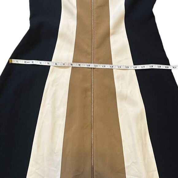 Ann Taylor Colorblock Zipper Front Fit & Flare Style Career Dress Size 8 NWT - Picture 9 of 12